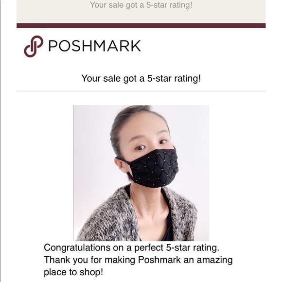 EMBELLISHED FASHION MASK- 2 LAYERED MADE IN USA - Picture 7 of 8